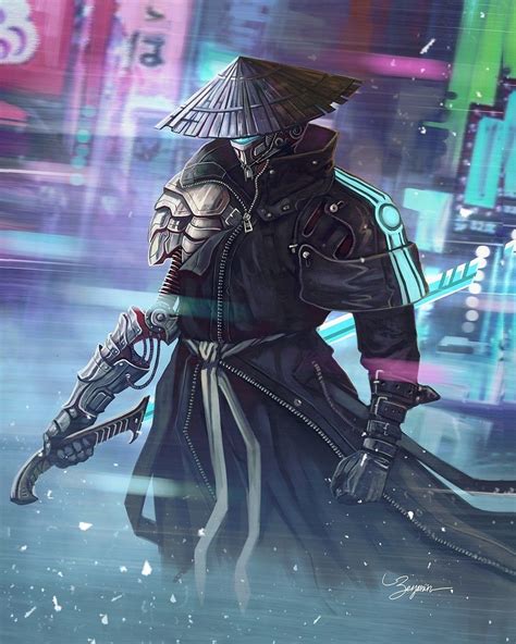 The Cyberpunk Ronin Benjamin Goutte Futuristic Samurai Cyberpunk