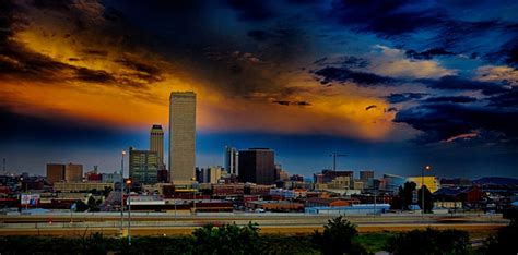 Downtown Tulsa Skyline After The Storm Joey Bowles