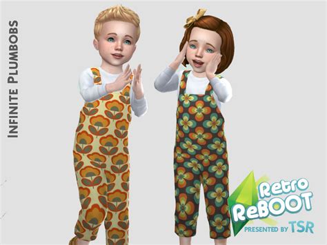 Toddler Retro 70s Dungarees By Infiniteplumbobs At Tsr Sims 4 Updates