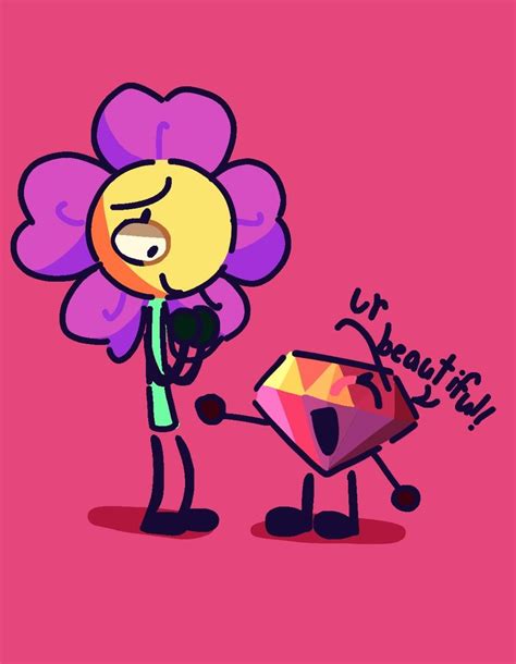 Bfb Bfdi Ruby And Flower Ruby Objects Flowers