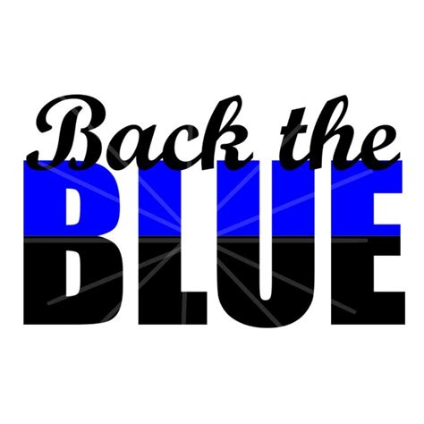 Back The Blue Script Svg Police Decal Svg Police Support Etsy