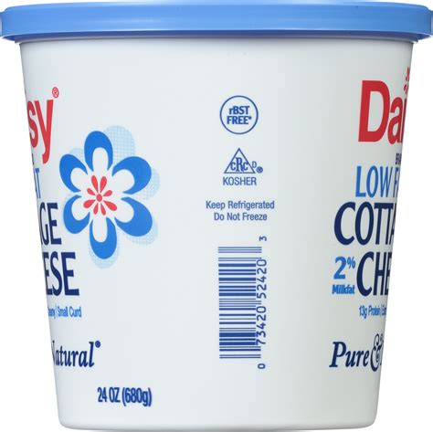 Daisy Pure Natural Cottage Cheese Low Fat Small Curd 2 Milkfat