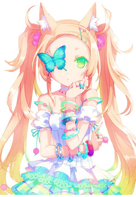Kawaii Pastel Rainbow Anime Girl Anime Wallpaper Hd