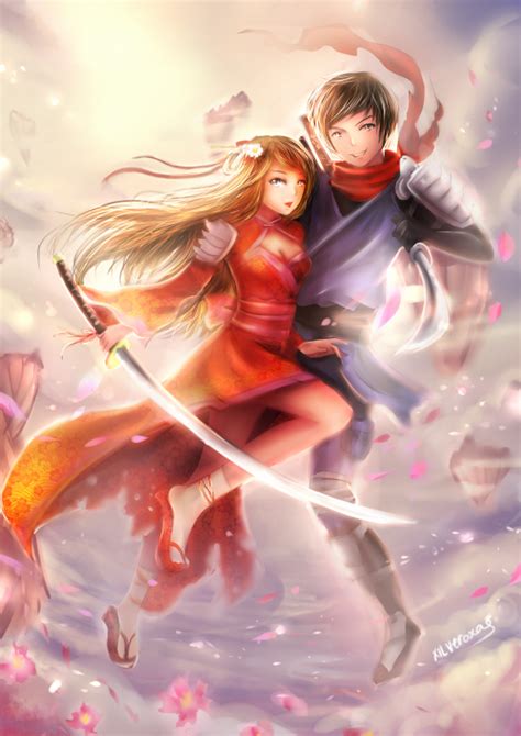 Commission Ninja Couple By Xilveroxas On Deviantart