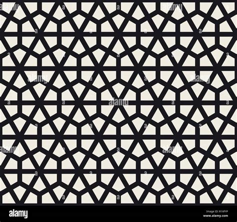 Vector Seamless Hexagon Pattern Modern Stylish Abstract Texture