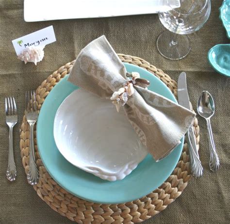 Beachy Tablescape Oh Myi Love Thiscolorsseahorse Napkin