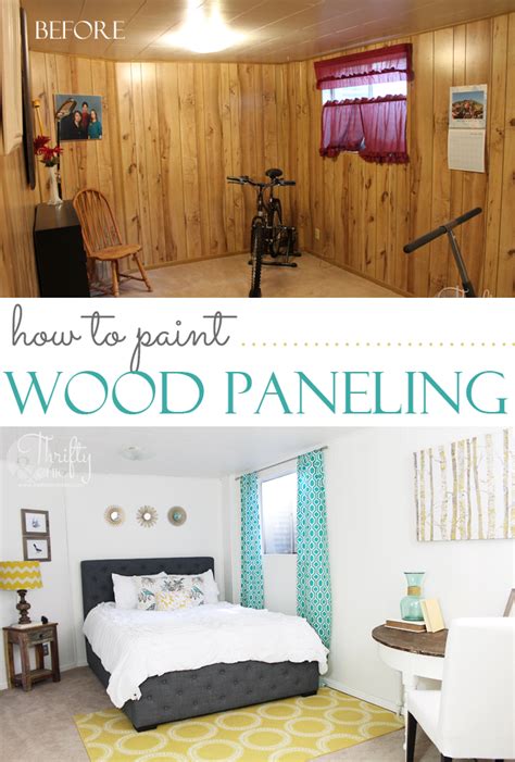 How to paint wood paneling. How to paint wood paneling | Basement guest rooms, Paneling makeover, Bedroom makeover