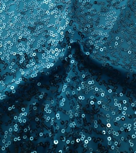 Zsa Zsa Stretch Sequin Turquoise Showtime Fabrics The Fabric Specialists