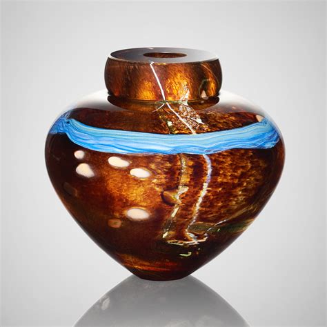 Earthtone Emperor Bowl By Randi Solin Art Glass Vessel Artful Home