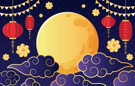 Mid Autumn Festival Background 2852619 Vector Art At Vecteezy