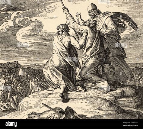 Exodus War With Amalek While Moses Held Up His Hand Israel Prevailed
