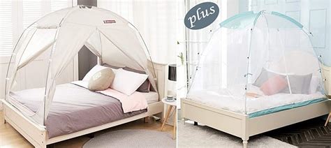 Besten Floorless Indoor Privacy Tent On Bed With Color Poles For Cozy
