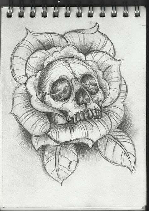 Skull Tattoo Design By Frosttattoo On Deviantart Chicano Kunst Art
