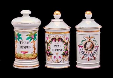 3 French Porcelain Apothecary Jars
