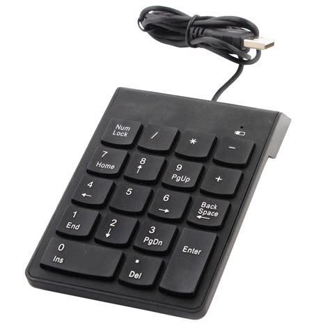 Laptop Portable Mini Number Pad Usb Wired Numeric Keypad Black