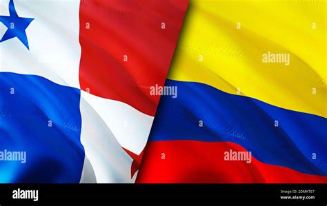 Banderas De Panamá Y Colombia Diseño De Bandera De Espeleología En 3d Panamá Colombia Bandera