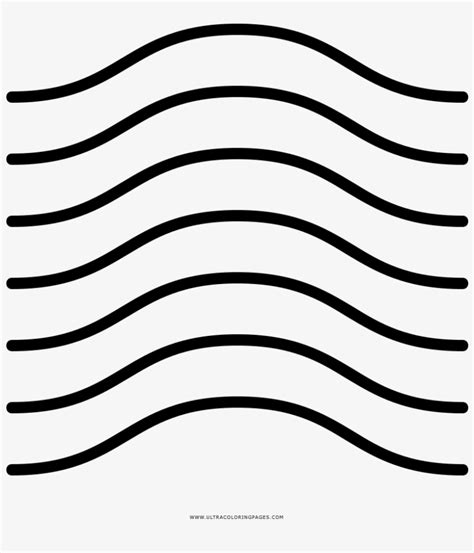 Wavy Lines Coloring Page Line Art Free Transparent Png Download