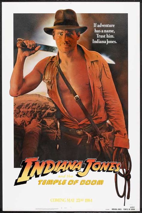 Indiana Jones And The Temple Of Doom Movie Poster 27 X 40 Style J