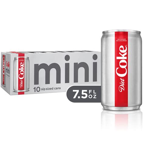 3 pack diet coke mini can soda 7 5 fl oz 10 count
