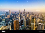 City Skyline, Chicago, Illinois, Vereinigte Staaten von Amerika ...