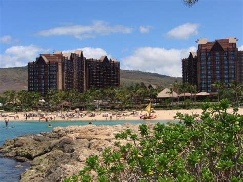 The Two Towers And The Hotel Beach Picture Of Aulani A Disney