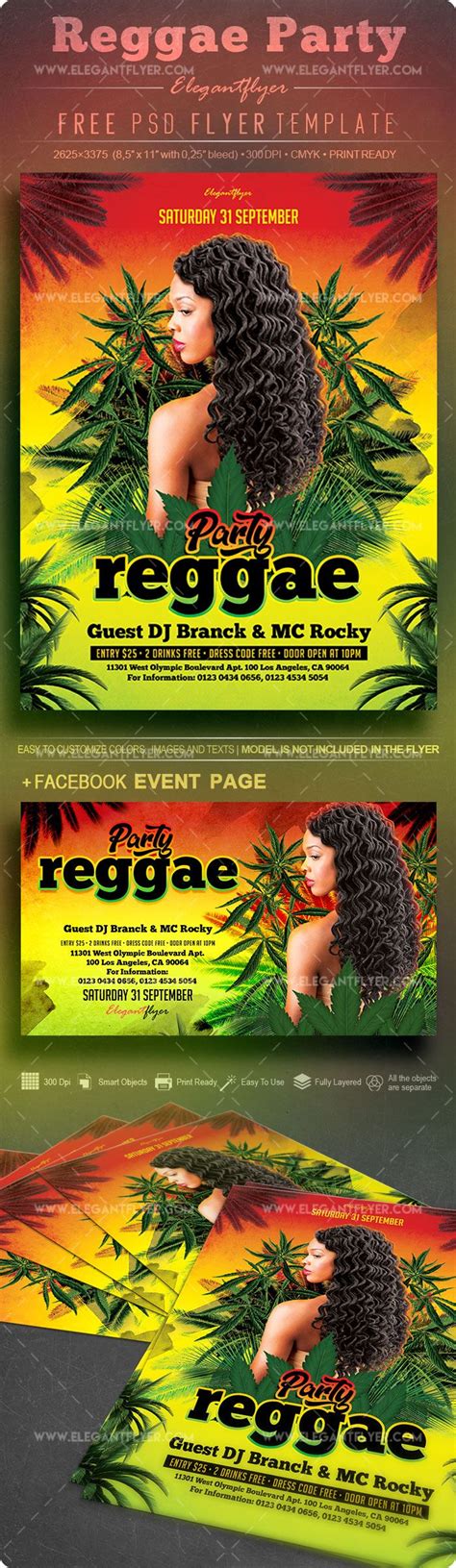 reggae party free flyer psd template free psd flyer free flyer templates party flyer party