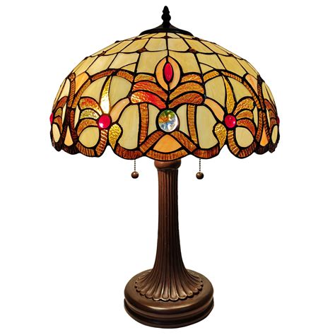 Tiffany Style 2 Light Vintage Table Lamp 24 Tall
