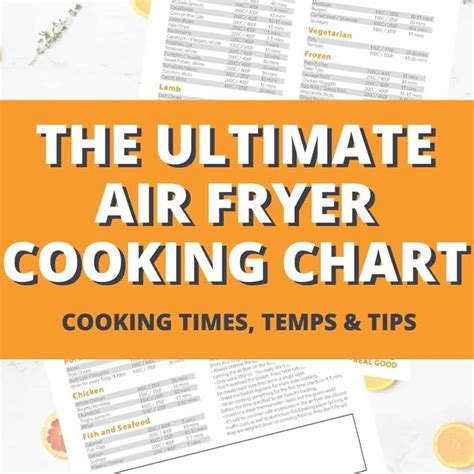 Air Fryer Cooking Chart Free Printable Therecipecritic