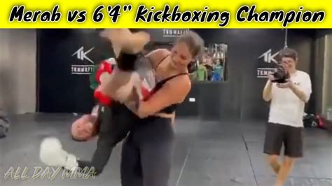 ufc fighter merab dvalishvili sparring 6 4 female kickboxer youtube
