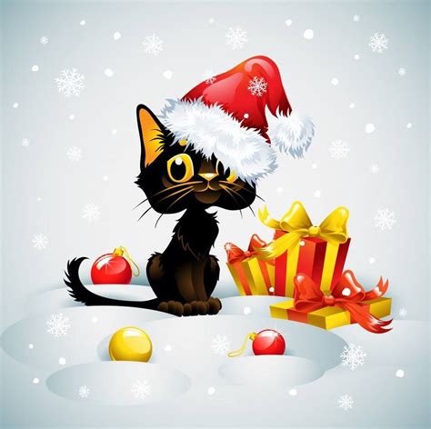 Christmas Animals Christmas Cats Christmas Humor Cat Cartoon Images