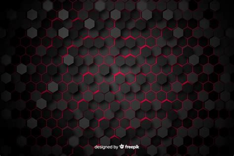 Black Honeycomb With Red Light Between Cells Free Vector