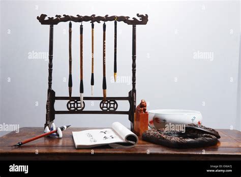 The Scholars Four Jewels Still Chinese Ancient Stock Photo Alamy