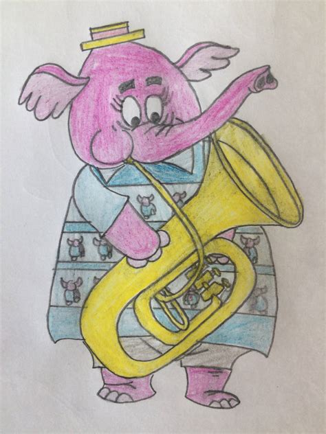 Heffalump Playing The Tuba By Puffedcheekedblower On Deviantart