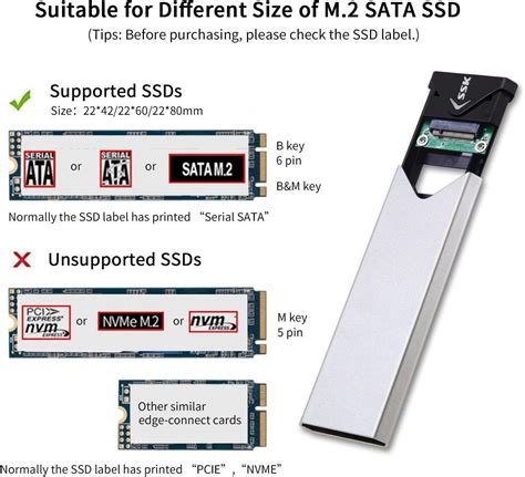 Ssk Aluminum USB 3 2 Gen 1 To M 2 Sata Ngff Ssd Enclosure Adapter
