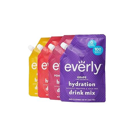 Everly Hydration Variety Pack 4 Drink Mix Powder Sugar