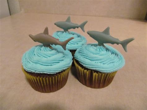 Shark Cupcakes Shark Cupcakes Desserts Treats