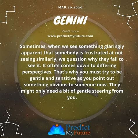 Gemini Daily Horoscope Mar 10 2020 In 2020 Gemini Daily Horoscope