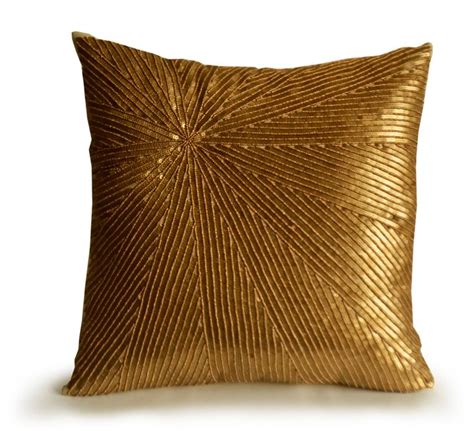 Gold Throw Pillow Gold Pillow Cover Gold Pillow Cover Euro Etsy