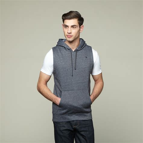 Zasted Sleeveless Hooded Sweatshirt Dark Grey S Zutoq Touch Of