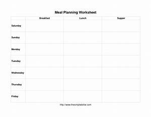 16 Best Images Of Daily Menu Worksheet Diet Meal Planning Worksheet