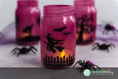 Cricut Halloween Mason Jar Luminaries Better Life Blog
