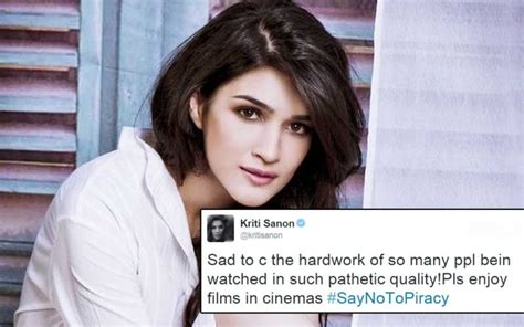 Kriti Sanon Witnessed A Man Watching A Pirated Version Of Dilwale And