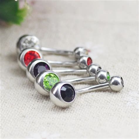 High Quality Medical Steel Crystal Belly Button Ring Navel Body Jewelry Piercings Ombligo Navel