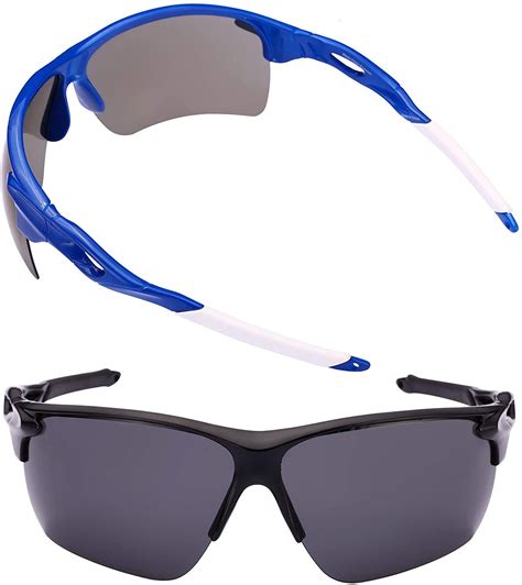 mass vision eyewear 2 pair of extra large polarized sport wrap sunglasses for men