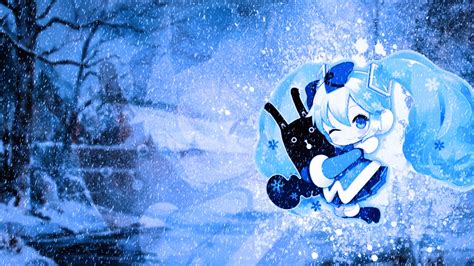 Snow Miku Chibi Wallpaper By Atndesign On Deviantart