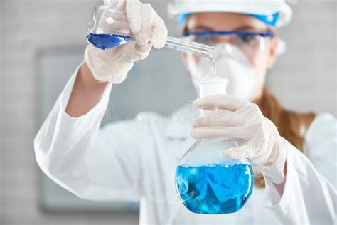 Female Chemist Working At The Laboratory Stock Photo Image Of