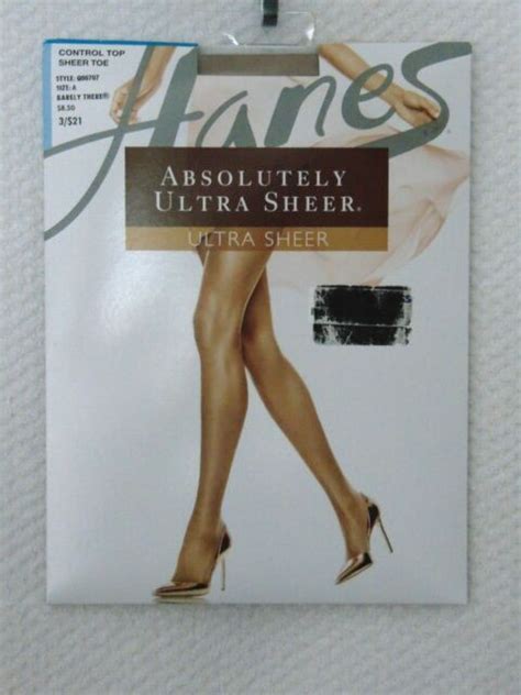 hanes absolutely ultra sheer pantyhose barely there size a 707 control top toe for sale online