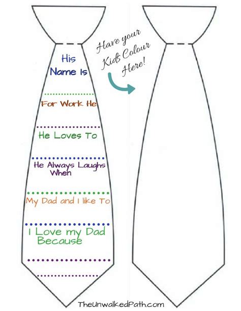 Printable Father S Day Tie Template Printable Templates