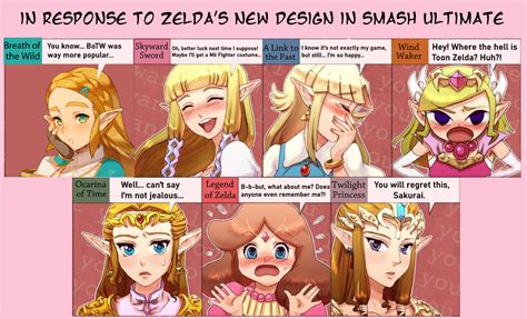Zeldas Response To Zeldas New Design In Super Smash Bros Ultimate