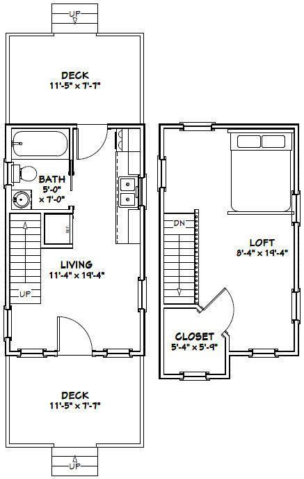 12x20 House 1 Br 1 Bath 452 Sq Ft Pdf Floorplan Model 2 2999